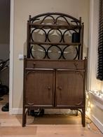 Vintage Rotan Kast met Opbergruimte / wood drawers chest, Gebruikt, Minder dan 100 cm, 25 tot 50 cm, 50 tot 100 cm