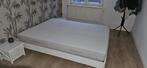Wit bed 1.60x2.00 met 2 nachtkastjes, Ophalen, Gebruikt, Wit, Tweepersoons