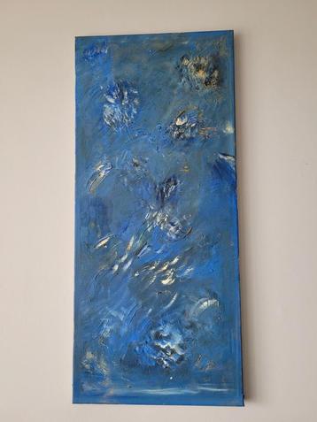 Abstract olieverfschilderij Cath Weegels beschikbaar voor biedingen