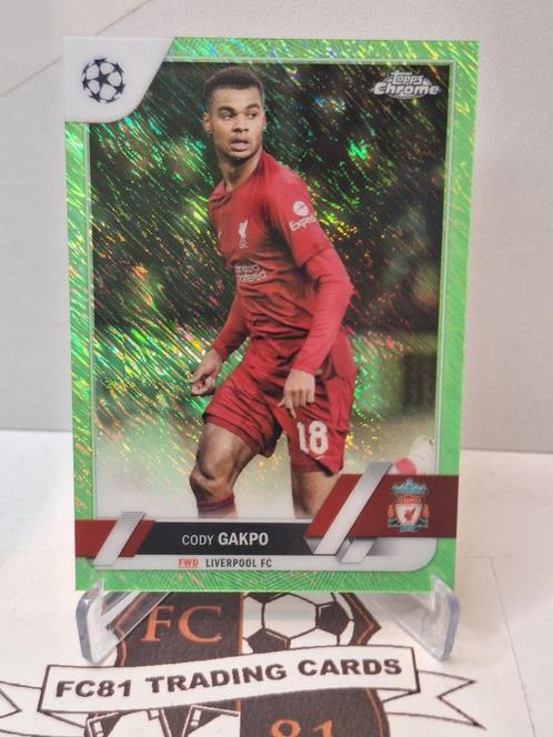 Gakpo - Liverpool - Topps UCL Chrome Green Parallel 146/399, Verzamelen, Sportartikelen en Voetbal, Zo goed als nieuw, Poster, Plaatje of Sticker