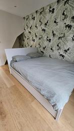 Compleet bed met lades incl. Lattenbodem en event. Matras, Ophalen, Gebruikt, Wit, 140 cm