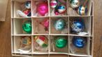 doos 18 antieke-oude kerstballen , alles glas, Diversen, Kerst, Gebruikt, Ophalen of Verzenden