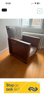 Art Deco Eiken Rookstoel met Verstelbare Rug, Ophalen, Gebruikt, 75 tot 100 cm, 50 tot 75 cm