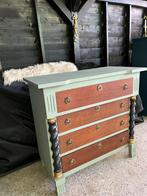 Vintage antieke ladekast met pilaren, Ophalen