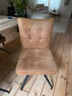 Zes suede eetkamer stoelen, Huis en Inrichting, Stoelen, Ophalen, Gebruikt, Bruin, Vijf, Zes of meer stoelen