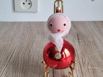 Mooie Antiek Vintage Kerstbal Ornament Kerstman Kerstvrouw beschikbaar voor biedingen