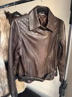 Vintage Y2K donker bruin echt leren biker jack met riem, Kleding | Dames, Jassen | Zomer, Vintage, Bruin, Vintage, Maat 42/44 (L)