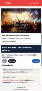 Kerst met Sela, ticket 19 december Barneveld, Eén persoon