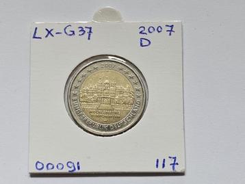 2-euromunt Duitsland (D) F 2007 Herdenking LX-G37 beschikbaar voor biedingen