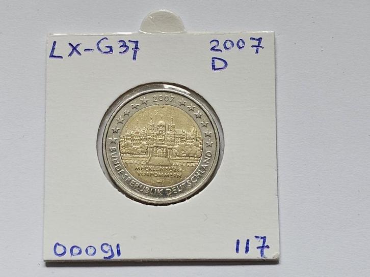 2-euromunt Duitsland (D) F 2007 Herdenking LX-G37, Postzegels en Munten, Munten | Europa | Euromunten, Losse munt, 2 euro, Duitsland
