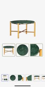 Marmeren salon tafel groen / goud ( Zgan ), Huis en Inrichting, Tafels | Salontafels, Ophalen, Overige materialen, 50 tot 100 cm