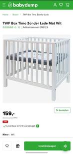 TWF Baby Box Timo zonder lade + ABZ Bruine Beer Boxmatras, Kinderen en Baby's, Boxen, Ophalen, Zo goed als nieuw, Rechthoekig