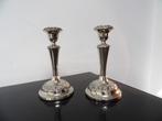 Art Deco Engelse Kandelaars, verzilverd, Antiek en Kunst, Ophalen of Verzenden, Zilver