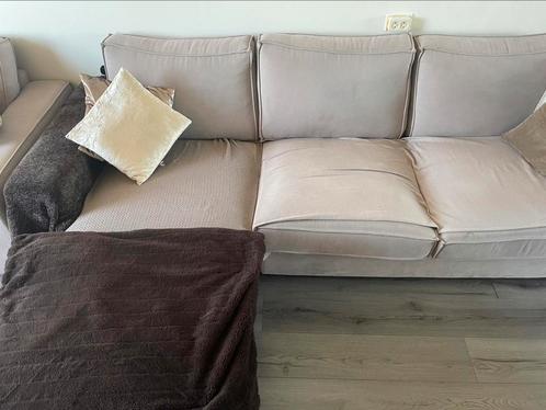 Bank + love seat + poef, Huis en Inrichting, Banken | Bankstellen, Gebruikt, Ophalen