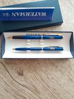 Waterman Vulpen & Pen Set - Blauw Gemarmerd, Antiek en Kunst, Ophalen of Verzenden