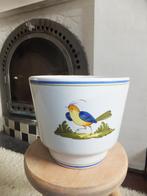 grote vintage bloempot met leuke vogel, 50s jaren 50/60, ø18, Tuin en Terras, Bloempotten, Ophalen