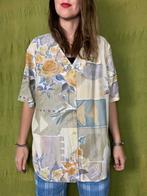Vintage blouse / shirt - print - oversized - 90s - 42/XL, Gedragen, Maat 42/44 (L), Vintage, Ophalen of Verzenden