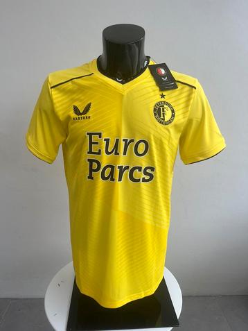 Nieuw met kaartjes Feyenoord keepersshirt 2023-24 geel M beschikbaar voor biedingen