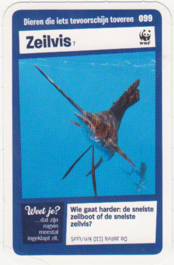 Super dieren no.99 Zeilvis [2730]  [VeOvSu], Verzamelen, Supermarktacties, Albert Heijn, Ophalen of Verzenden