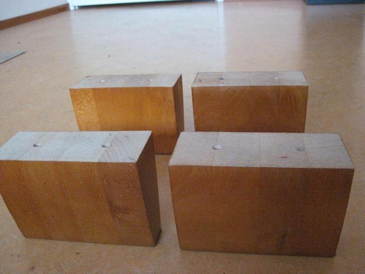 Set houten bankpoten voor Montel bank, Huis en Inrichting, Banken | Bankstellen, Gebruikt, Rechte bank, Driepersoons, 200 tot 250 cm