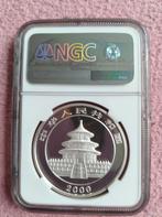 panda china 2000 mirrored ring NGC ms69, Ophalen of Verzenden, Oost-Azië, Losse munt, Zilver