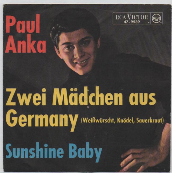 Paul Anka- Zwei Madchen aus Germany, Cd's en Dvd's, Vinyl Singles, Zo goed als nieuw, EP, Pop, Verzenden