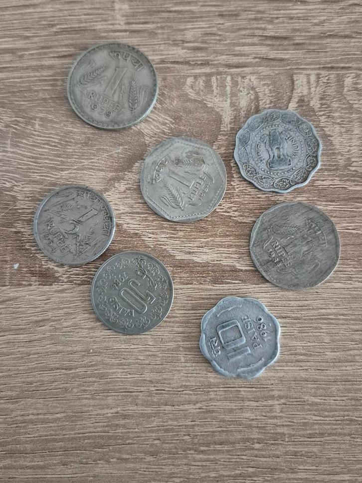 Oude Indiase Roepie Munten Collectie, Postzegels en Munten, Munten | Nederland, Losse munt, Overige waardes, Ophalen of Verzenden