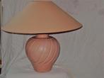 Vintage tafellamp (oud roze/zalm) met keramische voet, Ophalen, Gebruikt, Minder dan 50 cm