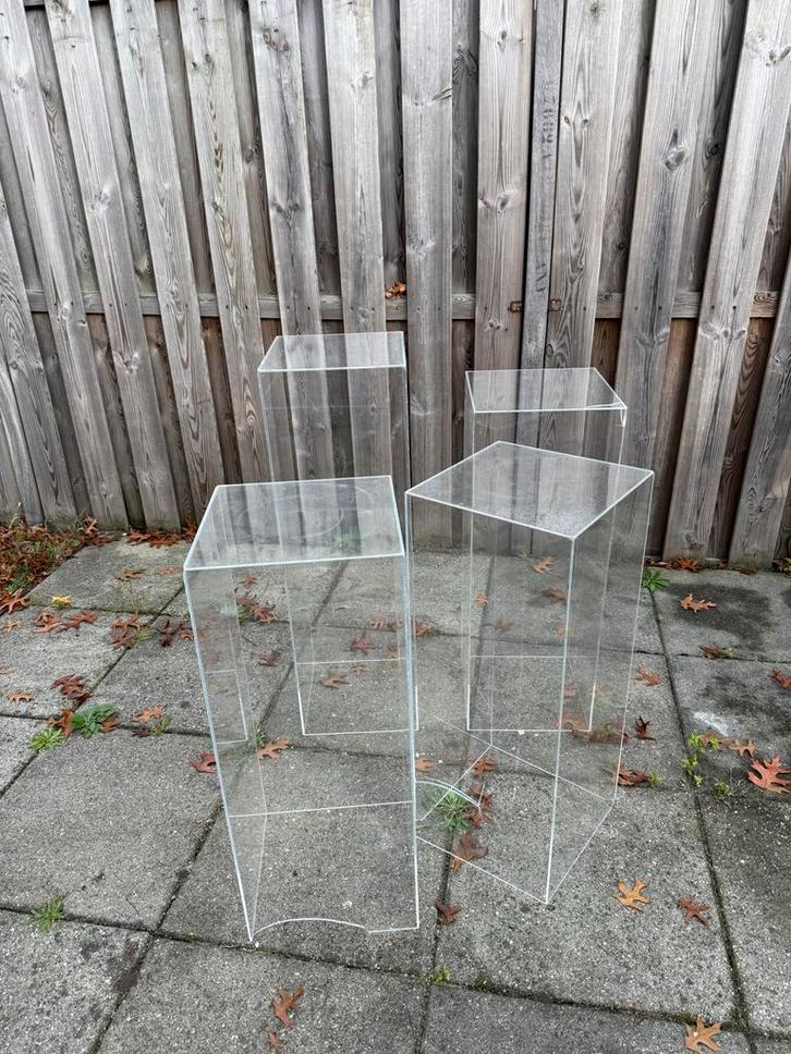 Plexiglas Zuilen / Plantentafel / Decoratietafel, Huis en Inrichting, Woonaccessoires | Zuilen en Pilaren, Gebruikt, Ophalen of Verzenden