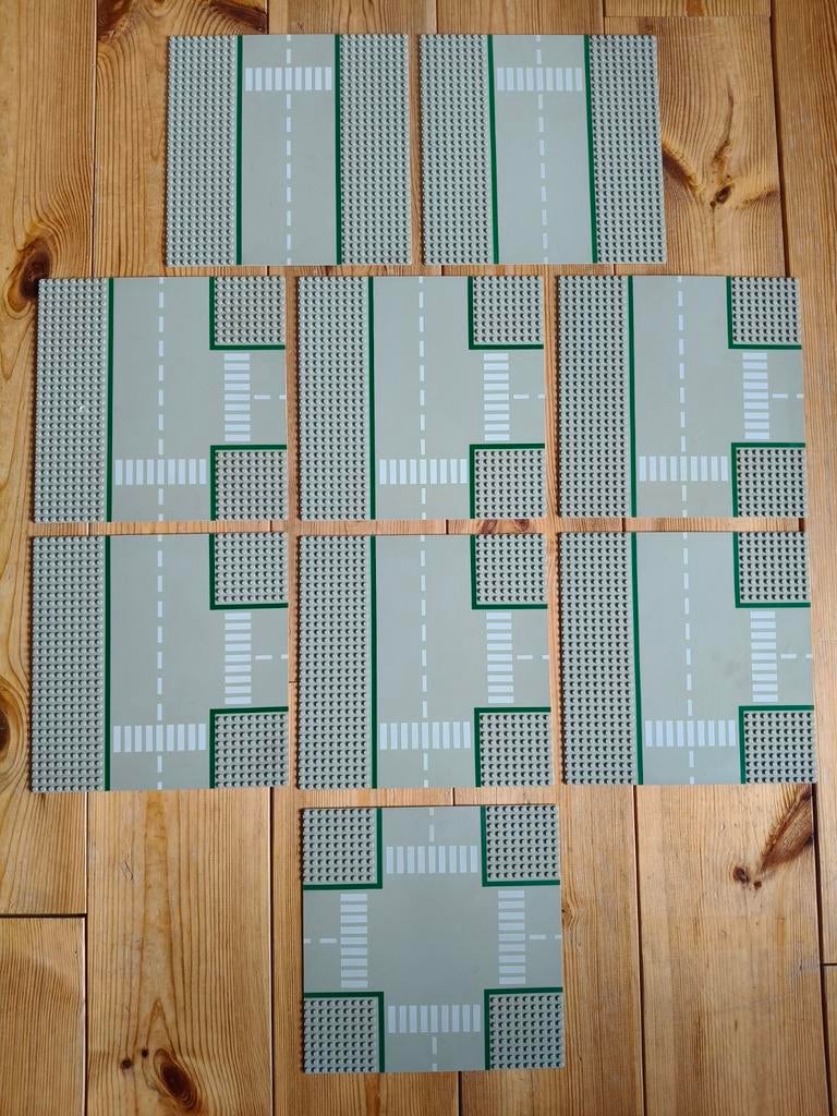 9 Lego vintage 1978 wegplaten, Ophalen of Verzenden, Gebruikt