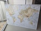 Canvas wereldkaart groot +/- 2m x 1.3m, Huis en Inrichting, Ophalen, Zo goed als nieuw