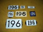 oud emaille huisnummer 196 ook 197 198 199 200 201 202 203 2, Ophalen of Verzenden