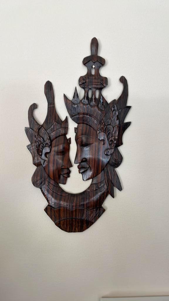 Rama shinta houtsnijwerk wand hanger wanddecoratie, Antiek en Kunst, Kunst | Beelden en Houtsnijwerken, Ophalen of Verzenden