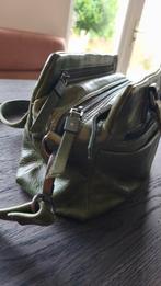 Micmacbags leren handtas / schoudertas Porto groen, Ophalen of Verzenden, Zo goed als nieuw, Groen