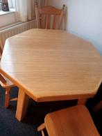 Eiken eethoek te koop, Ophalen, Gebruikt, 4 tot 6 stoelen