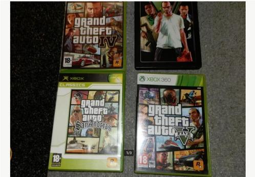 Xbox 360 spel Grand theft auto IV en V san andres box, Spelcomputers en Games, Spelcomputers | Xbox 360, Gebruikt, Ophalen of Verzenden