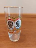 Glas H.K.H. Prinses Beatrix en Claus von Amsberg, Gebruikt, Schaal, Rond, Ophalen of Verzenden