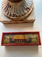 Antiek dominospel origineel houten kistje compleet + stenen, Antiek en Kunst, Antiek | Speelgoed, Ophalen of Verzenden