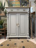 Biedermeier meidenkast linnenkast ladekast buffetkast taupe, Ophalen, 100 tot 150 cm, Zo goed als nieuw, 3 of 4 laden
