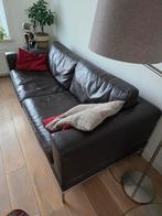 Arild lederen IKEA bank met voetenbankje (hocker), Ophalen, Gebruikt, Driepersoons, Rechte bank