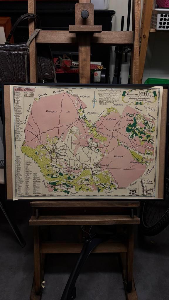 Oude kaart van Neede (1830), Antiek en Kunst, Antiek | Schoolplaten, Geschiedenis, Ophalen of Verzenden