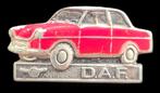 daf personenwagen speld- rood-zilverkleur, Verzamelen, Speldjes, Pins en Buttons, Verzenden, Zo goed als nieuw, Transport, Speldje of Pin