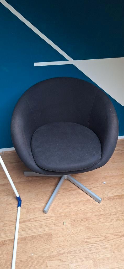 Ikea Draaistoel Zwart Stof, Huis en Inrichting, Stoelen, Gebruikt, Eén, Stof, Zwart, Ophalen