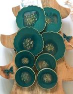 Prachtige luxe smaragd groene onderzetters goud Epoxy Art, Ophalen, Nieuw, Glas of Kopje