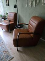 twee leren relax fauteuils cognac, industrieel, Ophalen, Gebruikt, Twee, Bruin