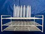 Groot metalen reageerbuisrek + 23 buizen(laboratorium), Ophalen of Verzenden, Zo goed als nieuw, Overige typen