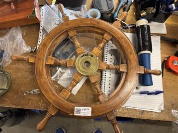 Houten Stuurwiel 52 cm (as: recht 22 mm) beschikbaar voor biedingen
