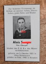 Sterbebild Duits Kriegsmarine Matroos Kroatië WW2- WO2-WK2, Verzamelen, Ophalen of Verzenden