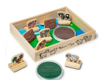 Leuke houten stempelset van Melissa en Doug, ZGAN beschikbaar voor biedingen