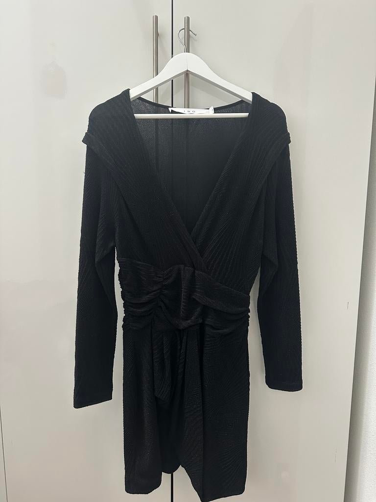 Zwart glitter jurkje IRO, Maat 38/40 (M), Zwart, Ophalen of Verzenden, Zo goed als nieuw